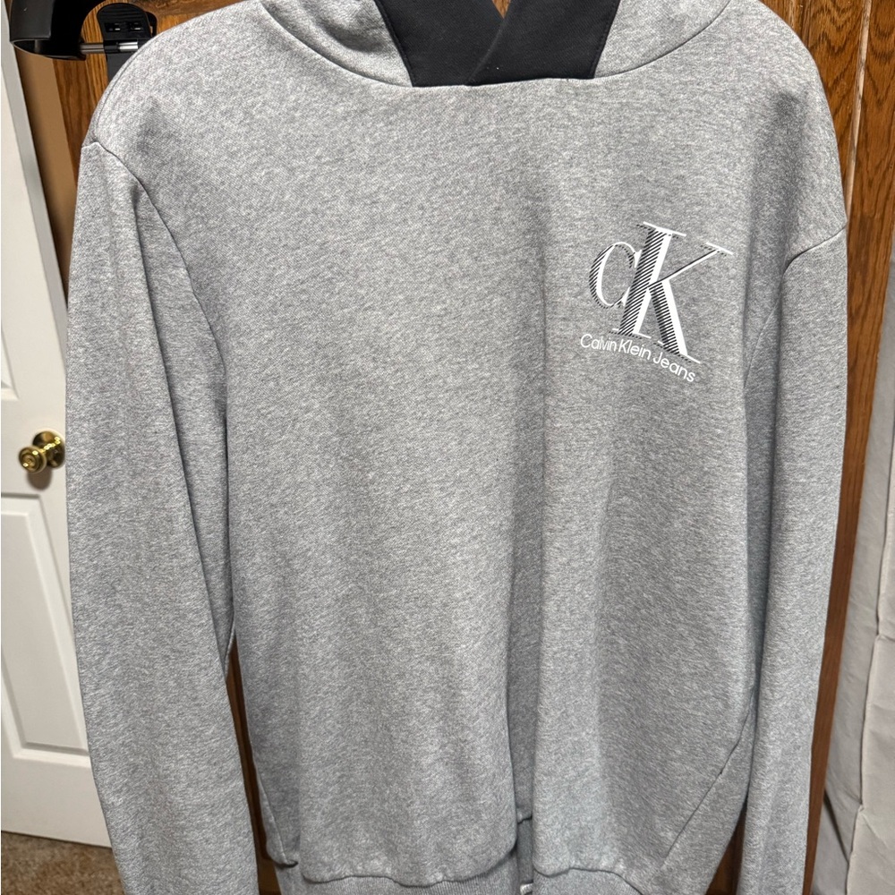 Calvin Klein Men's Light Gray Hoodie